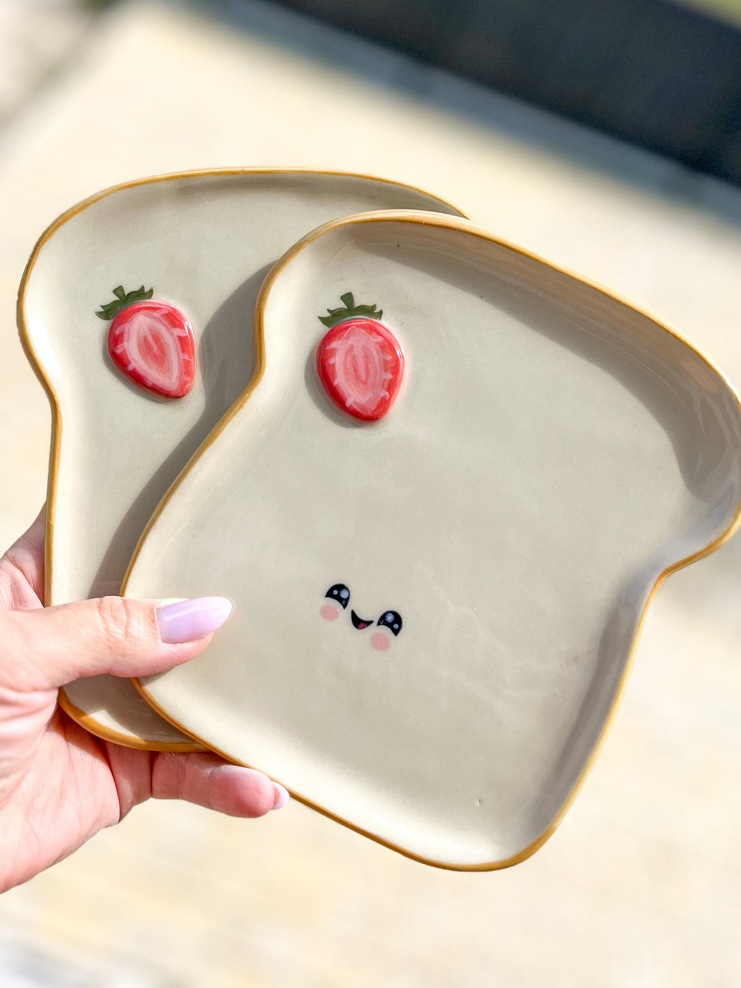 Assiette à tartine fraise🍓