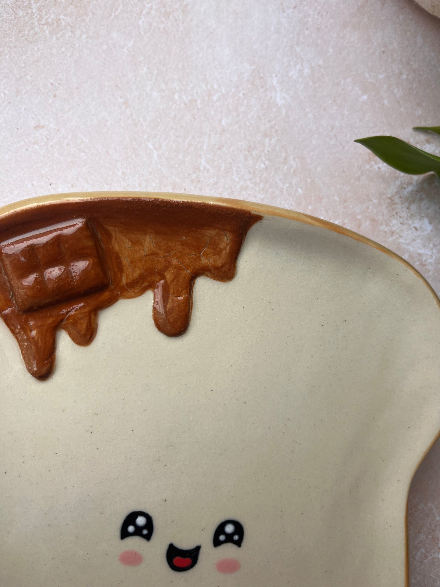 Assiette à tartine au chocolat (défaut 1)