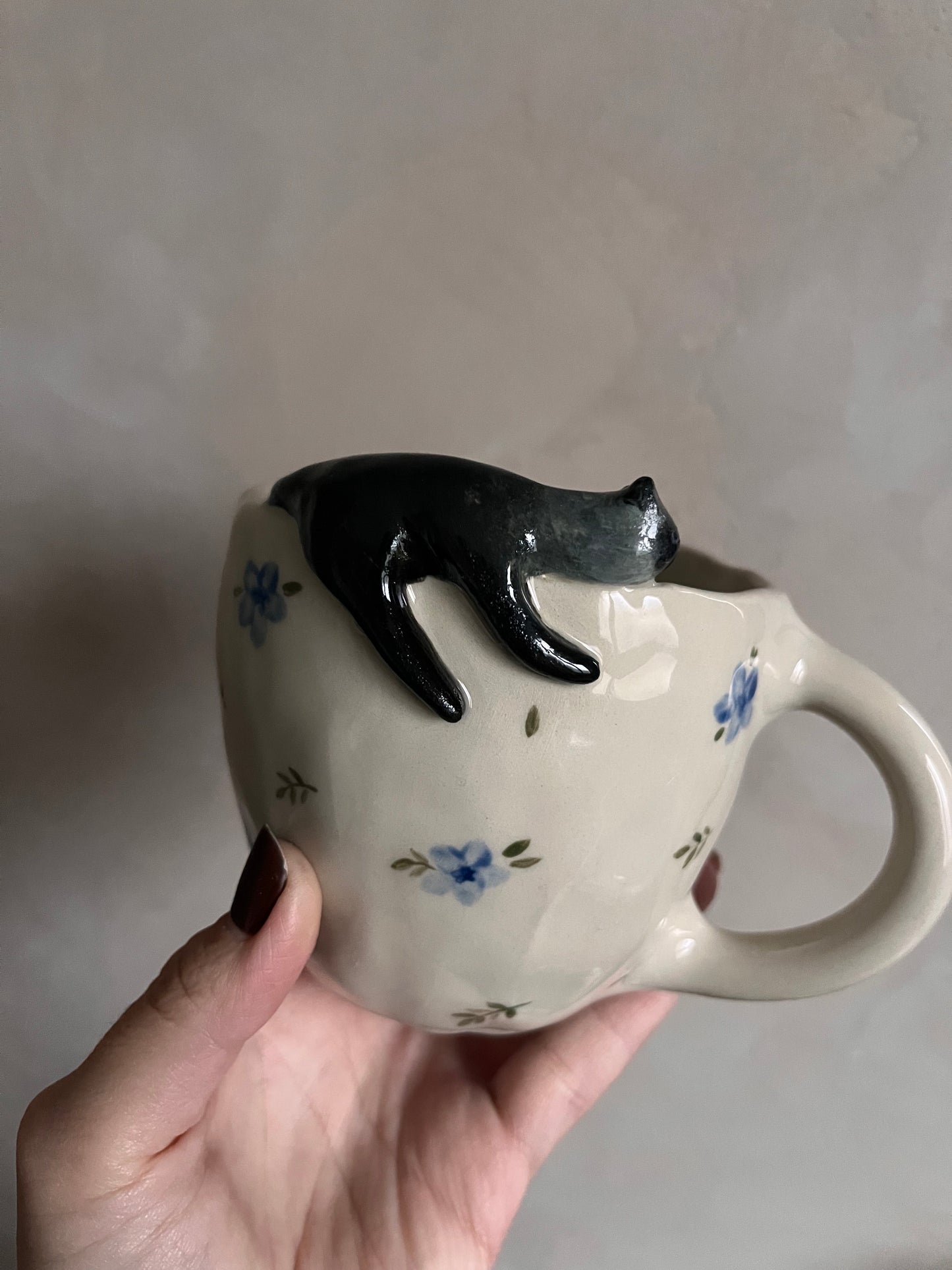 Mug Chat noir et gris đââŹ