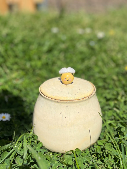 Pot avec couvercle abeille🐝