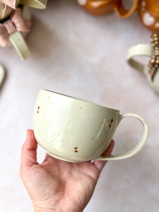 Mug petits cœurs et points polka