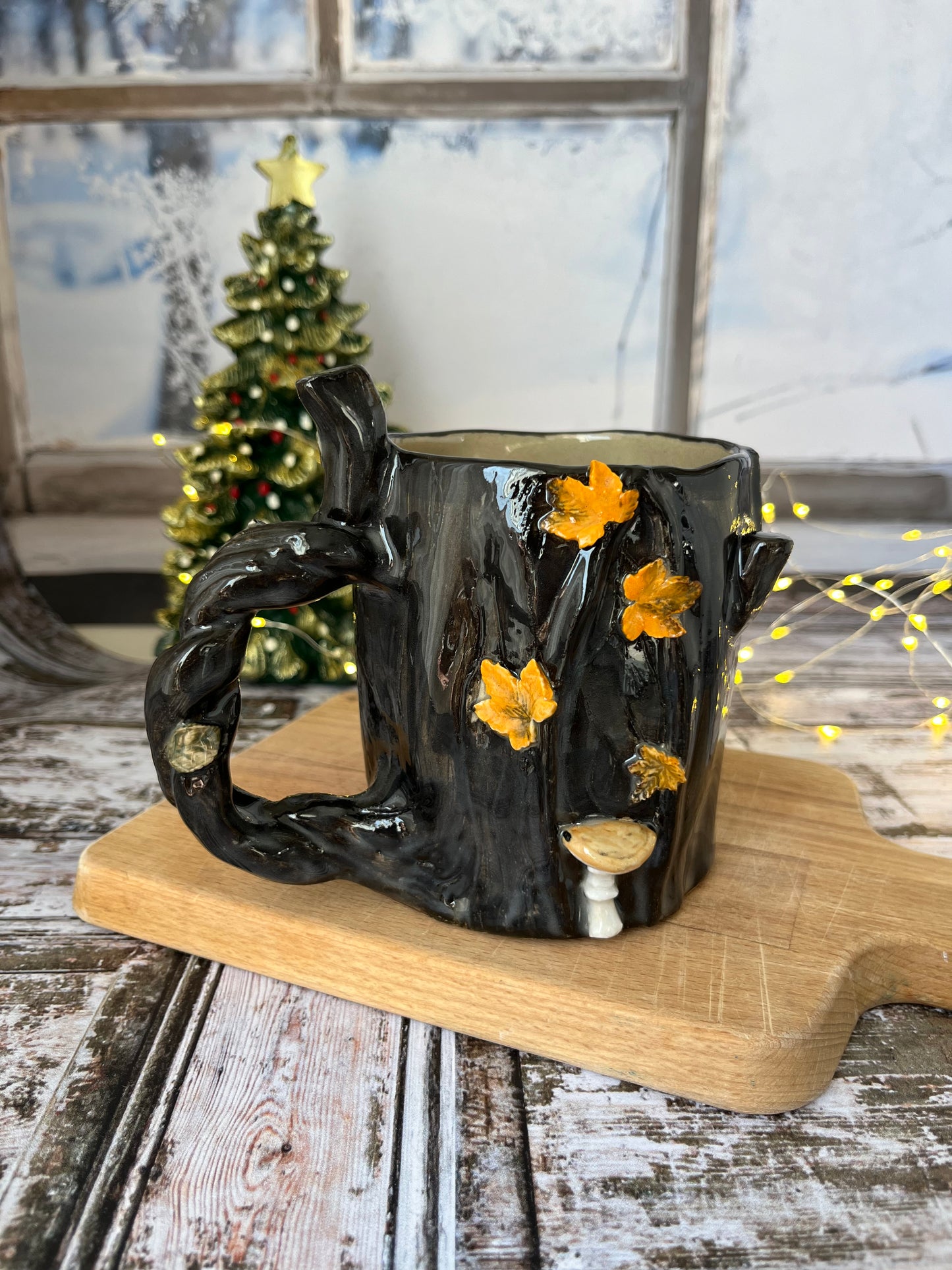 Mug raton laveur niché au creux d’un arbre 🍂 (petit défaut)