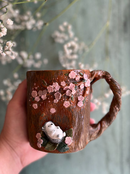 Mug Tronc d'arbre fleuri🦔🌸