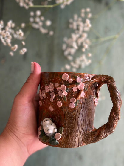 Mug Tronc d'arbre fleuri🦔🌸