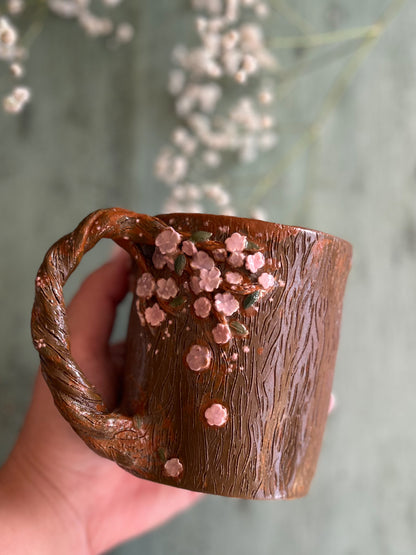 Mug Tronc d'arbre fleuri🦔🌸
