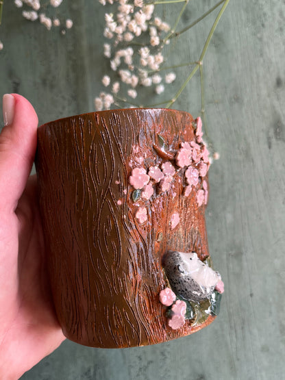 Mug Tronc d'arbre fleuri🦔🌸
