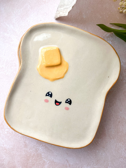 Assiette à tartine beurré🍞 (défaut à peine visible)
