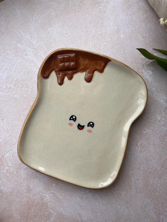 Assiette à tartine au chocolat (défaut 1)