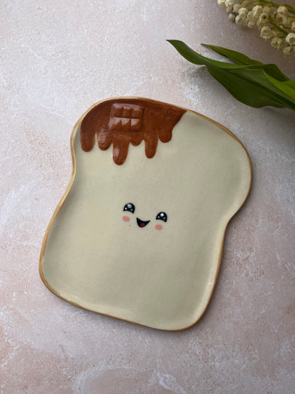 Assiette à tartine au chocolat🍫 (défaut qui ne se voit pas)