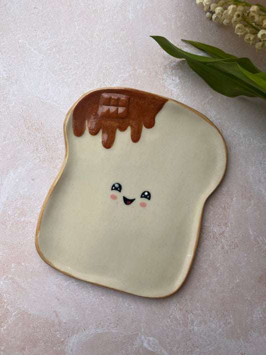 Assiette à tartine au chocolat🍫 (défaut qui ne se voit pas)
