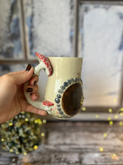 Mug Maison champignon fleuri 🍄 (petit défaut)