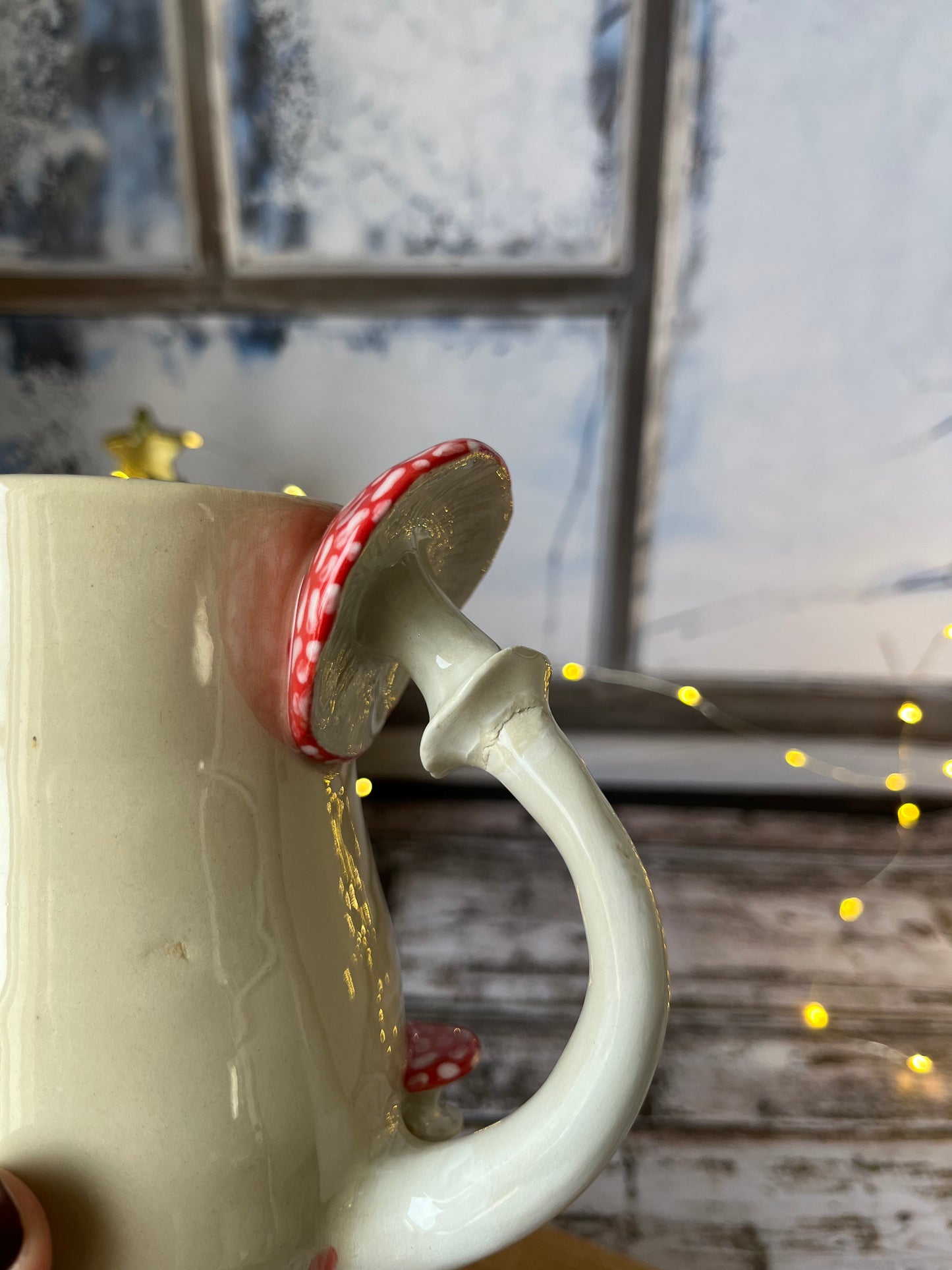 Mug Maison champignon fleuri 🍄 (petit défaut)