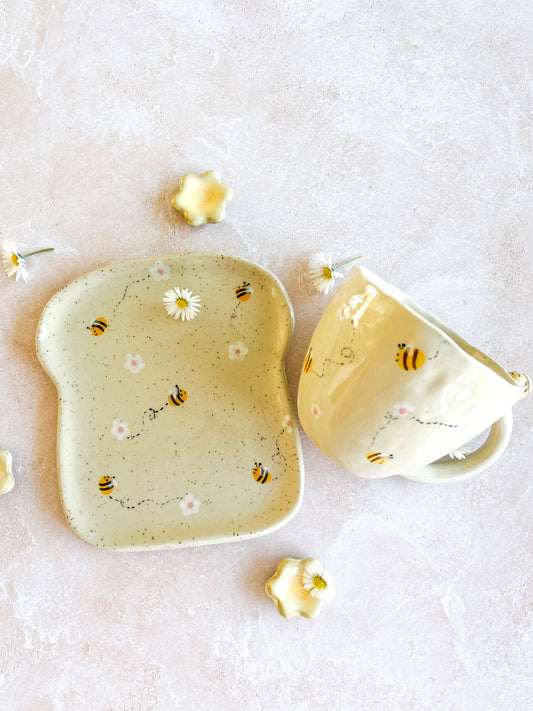 Assiette à tartine BZZBZZ🌼🐝