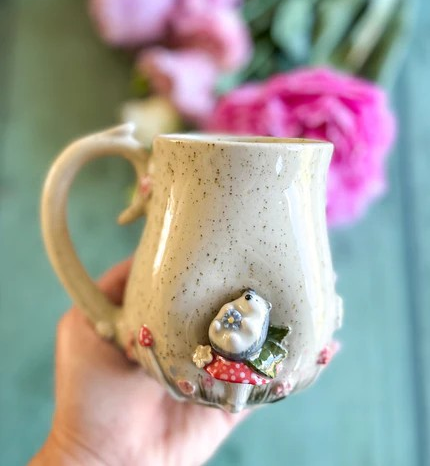 Mug hérisson 🦔🌸🍄